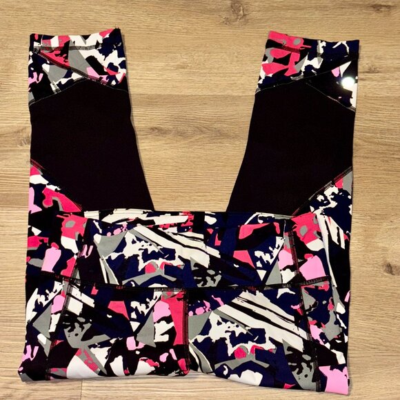Lululemon Pace Rival Crop Pop Cut Boom Juice Multi / Black, Navy & Pink / Sz.6 - Picture 6 of 13